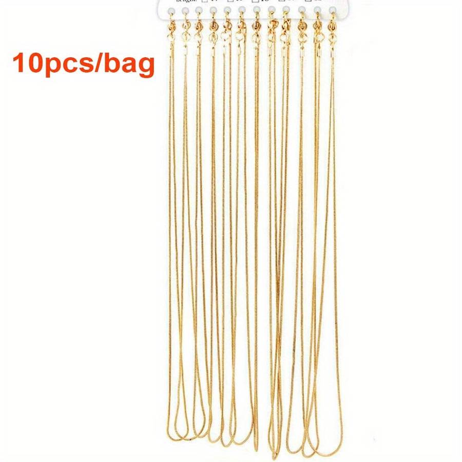 Womens Necklace Color Golden Size 50Cm - 10Pcs
