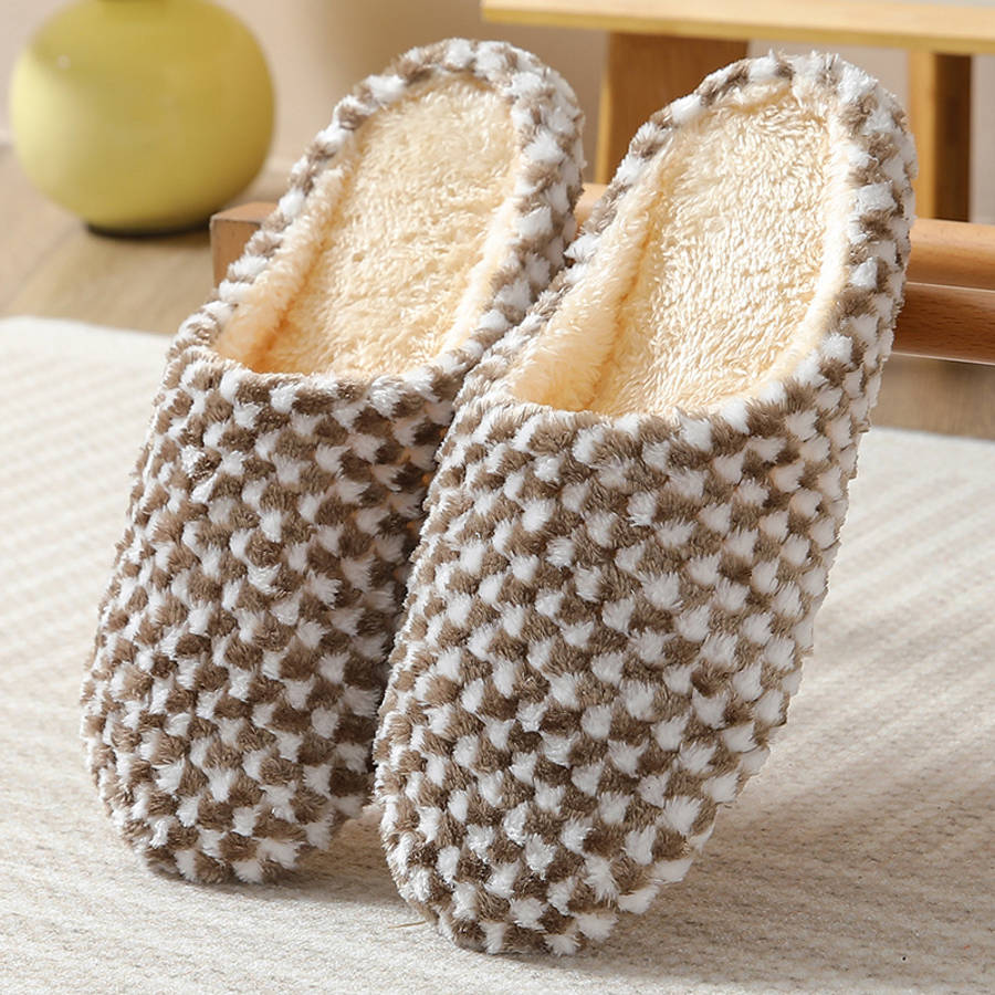 Cotton Slippers Color Camel Sizeuk 4.5-5