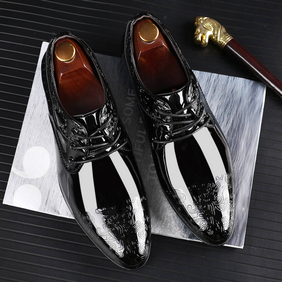 Mens Leather Shoes Color Black Sizeuk 8
