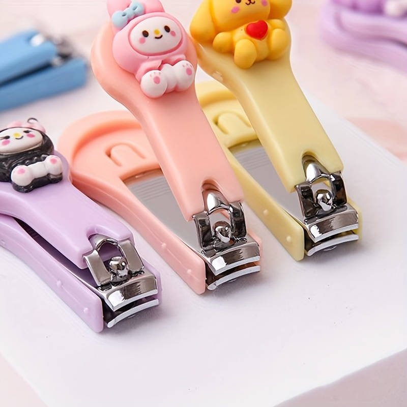 1pc Sanrio Cartoon Nail Clippers Portable Folding Trimmer with Metal Blade Straight Edge Uns