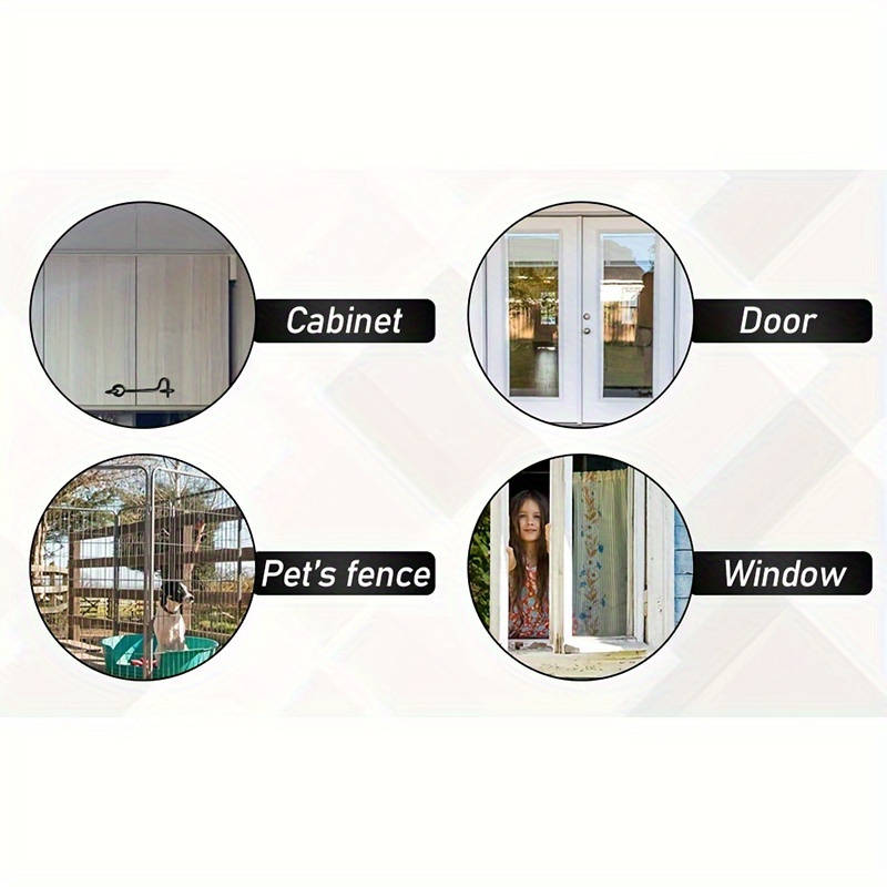 Lock Color 3Pcs Black 10.16Cm