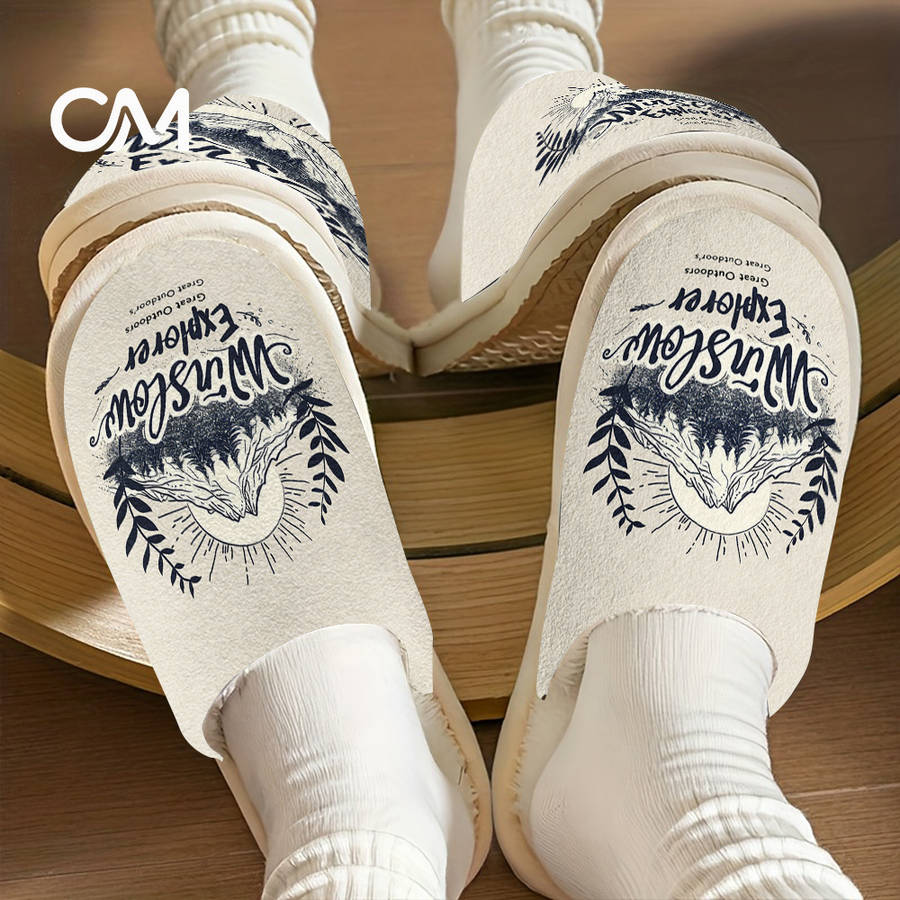 Cotton Slippers Color Color Printing Sizeuk 7.5-8