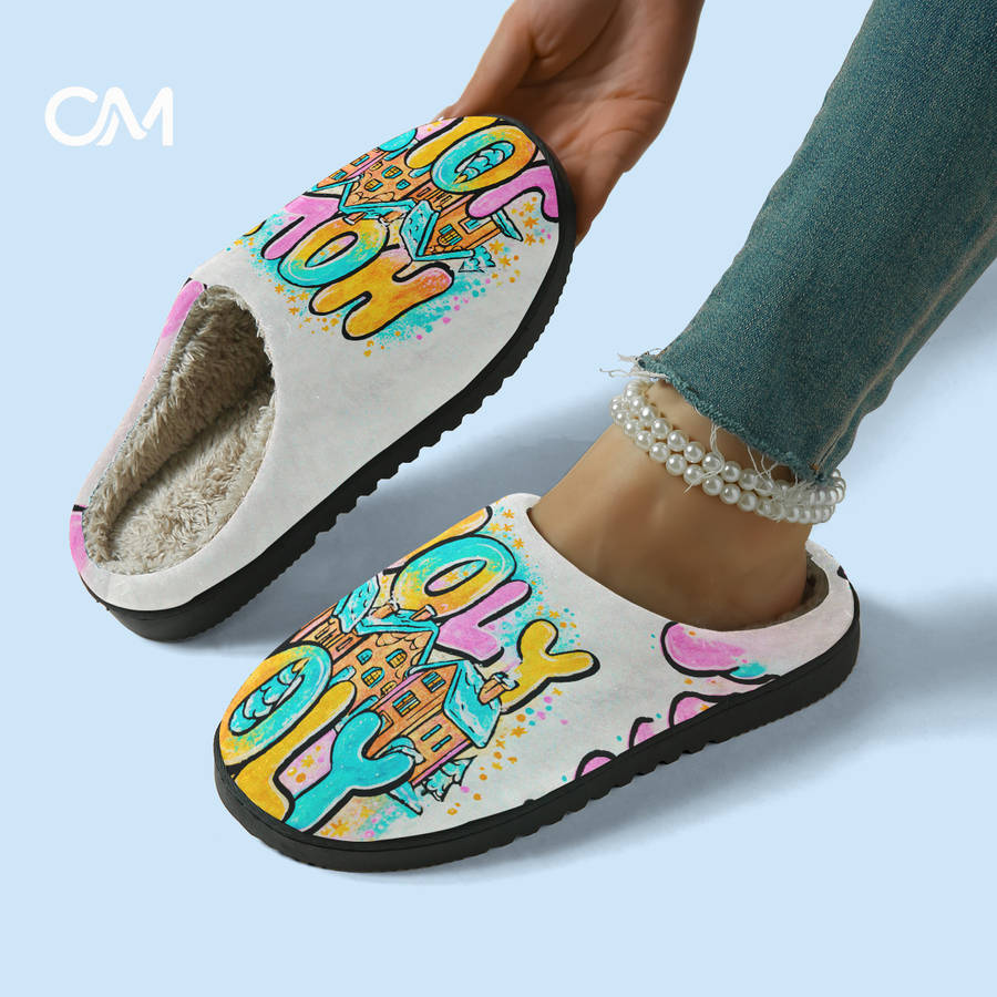 Cotton Slippers Color Color Printing Sizeuk 4.5-5