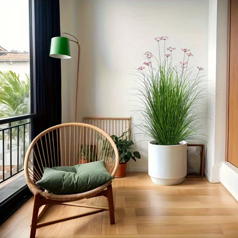 Simulated Flower Items 4 Bunches Of Green Plants