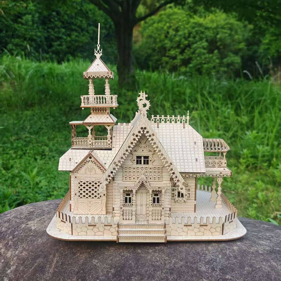 Building Toy Architectural Model Toy Set Color Apricot