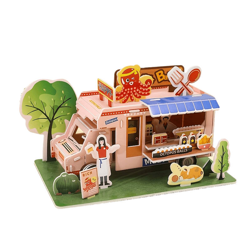 Building Toy Architectural Model Toy Set Style Octopus Meatball Car