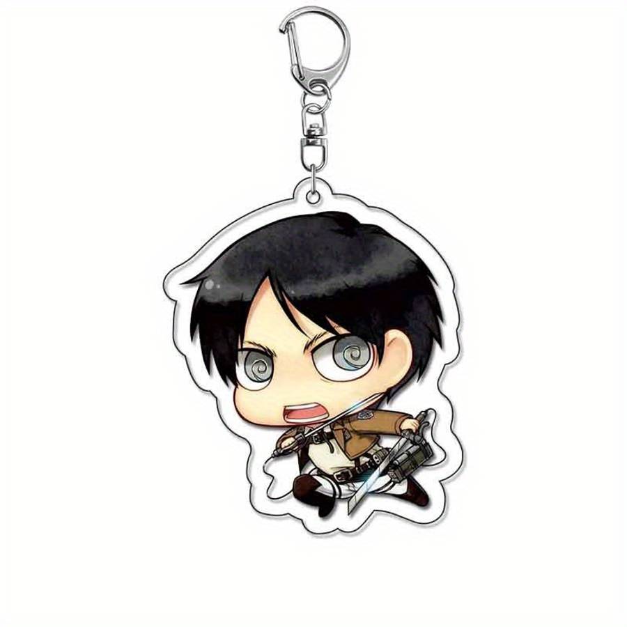 14Pcs Professional Versatile Zinc Alloy Anime Character Keychain Eren Yeager