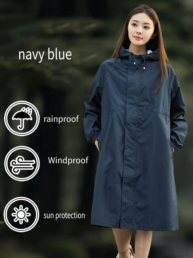 Raincoat Light Blue Size Asian M