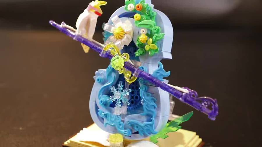 3D Puzzle Musical Instrument Model Color Blue
