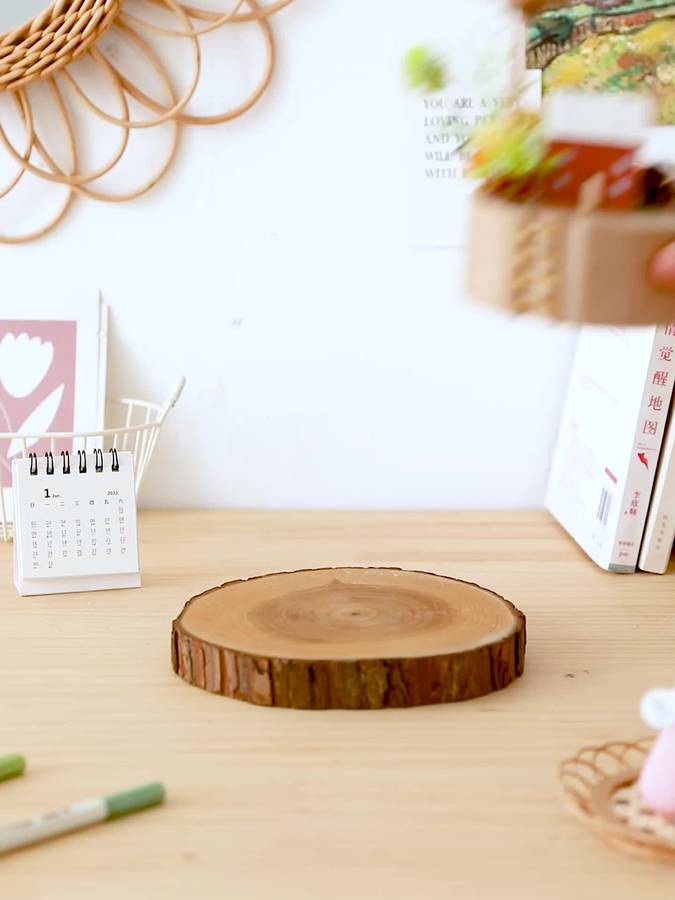 Building Toy Architectural Model Toy Set Items Wooden Mushroom House   Orange