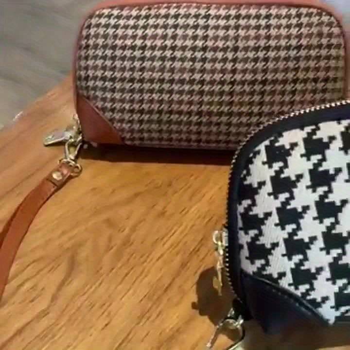 1pc 2025 Trendy Clutch Bag That Can Hold a Phone Long Wallet for Women Card Holder Canvas Coin P
