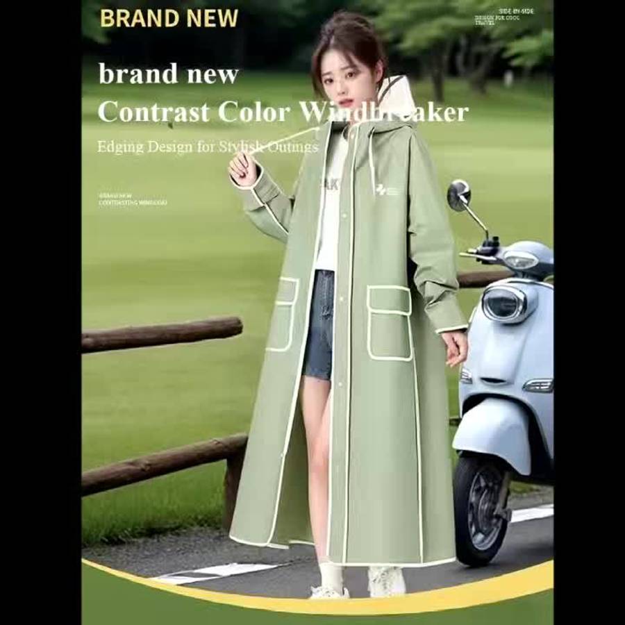 Raincoat Black Size Asian L