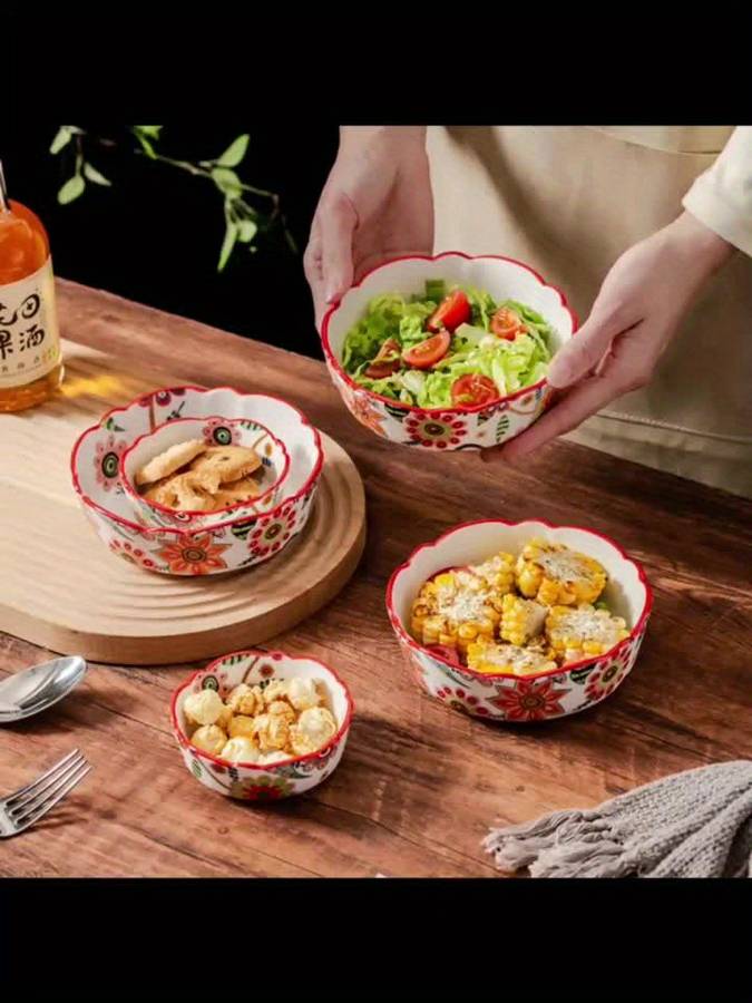 Bowl Capacity Lace 6Inch Snack Fruit Plate 300Ml