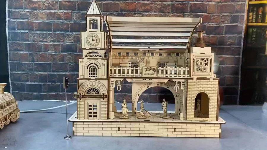 Building Toy Architectural Model Toy Set Style Railway Station