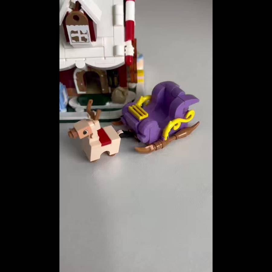 Building Toy Architectural Model Toy Set Color Christmas Tree House   Gift Box