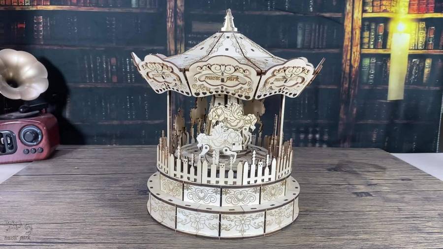 3D Puzzle Musical Instrument Model Style Carousel