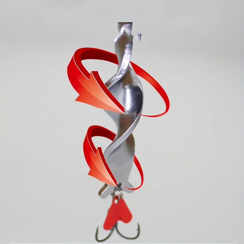 1pc Trolling Spinning Spiral Long Cast Spoons Fishing Lure Spinner 10g Screw Rotation Metal Jig