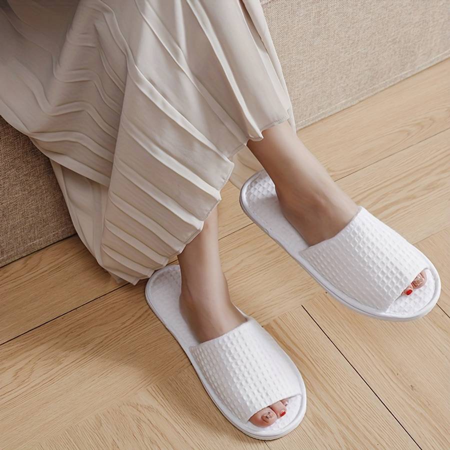 Cotton Slippers Color White Size43