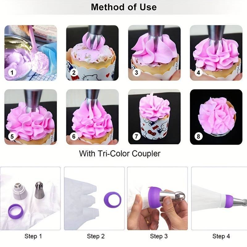 Professional Cake Decorating Head Model Frosted 8 Piece Set