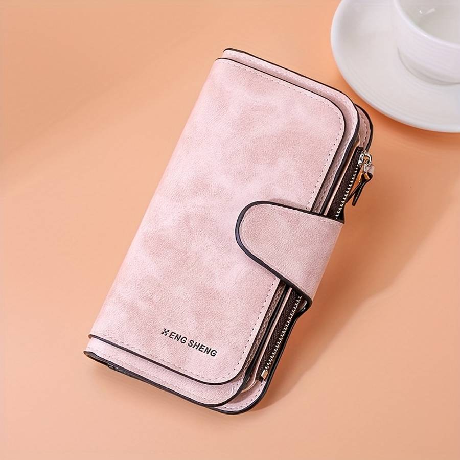 1pc Retro Minimalist Short Walet Solid Color Clutch Credit Card Case Multi Card Slots Wallet