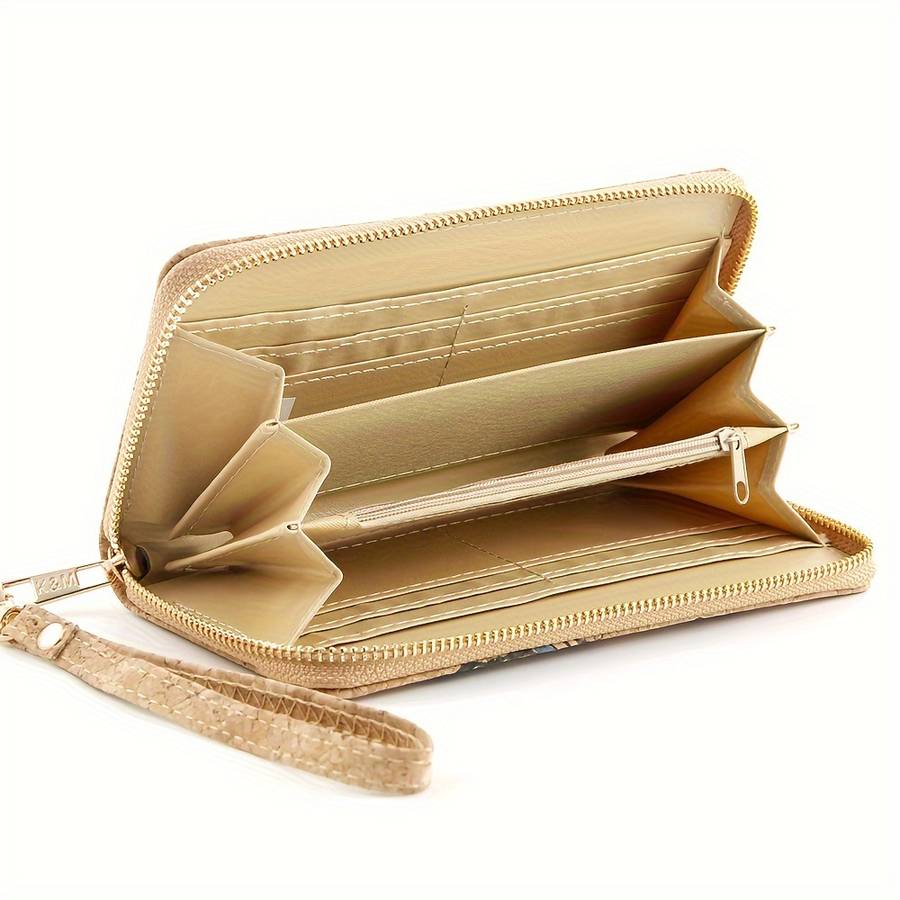 1pc Women'S Classic Faux Leather Wallet with Dreamcatcher Print Multi-Functional Large Capacity Z