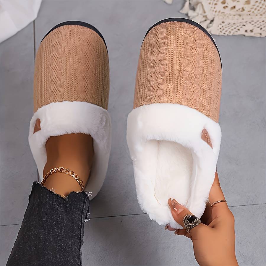 Cotton Slippers Color Light Beige Sizeuk 9.5-10