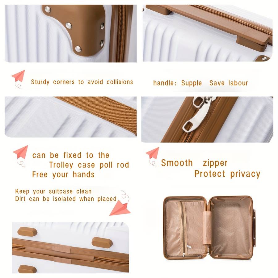 Premium Vintage Lightweight Carry Luggage With Password Lock Compact For Daily