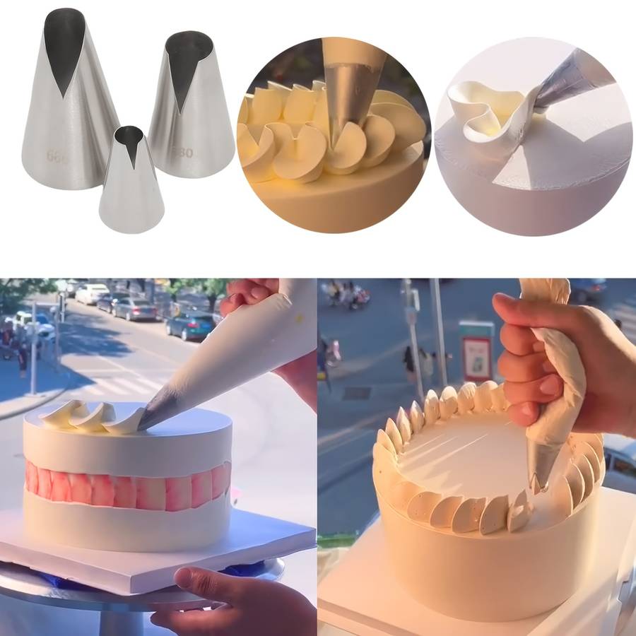 Professional Cake Decorating Head Color Steel