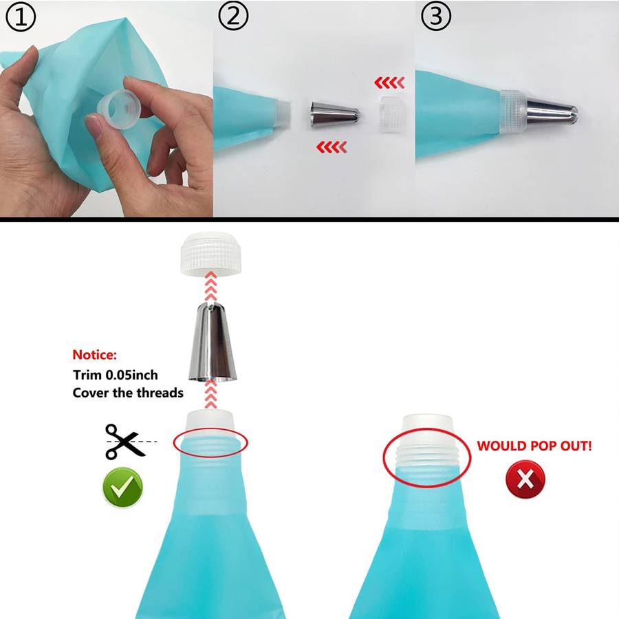 Professional Cake Decorating Head Color 14 Piece Flower Shaped Box Piping Tip  Orange