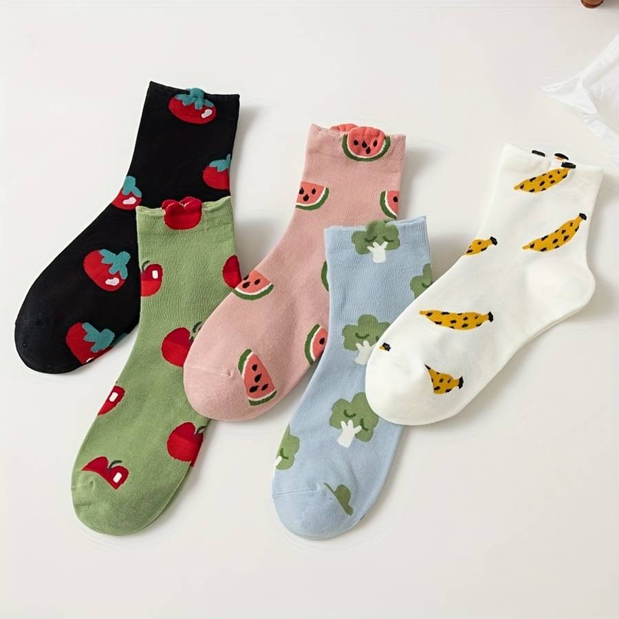 Women S Socks Color 5Pairs Mixed Colors Size Onesize