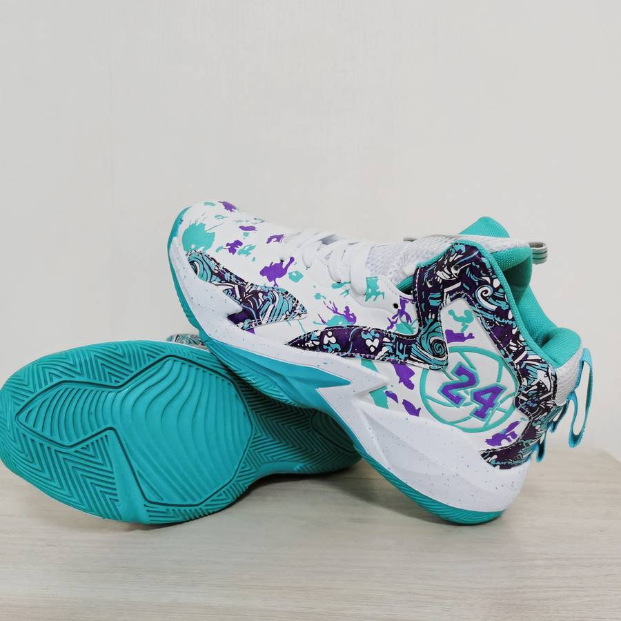 Basketball Shoes Color White Purple Sizeuk 5.5