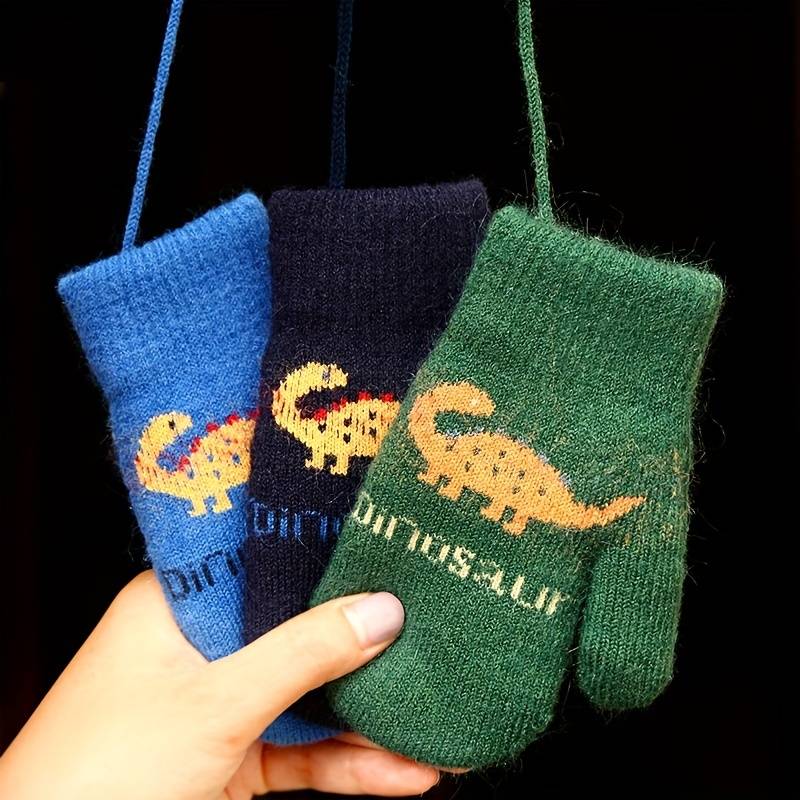 Winter Gloves Color Denim Blue Size Small Size 2 To 4 Years Old