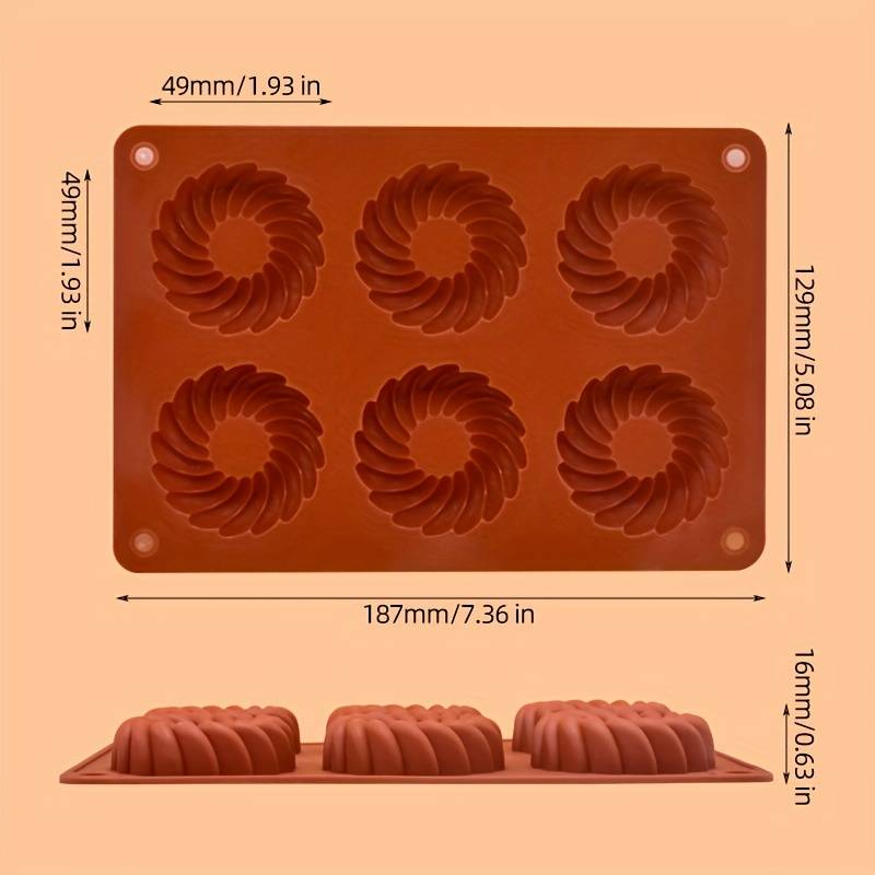 Suitable For Baking Molds Model 1Pc 6 Round Cookies In Dark Red Opp Packaging