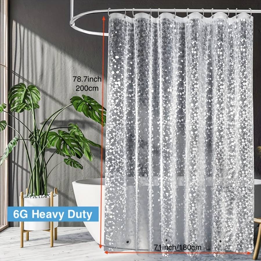 Waterproof Shower Curtain Color Cobblestone Size 71X78.7In180X200Cm