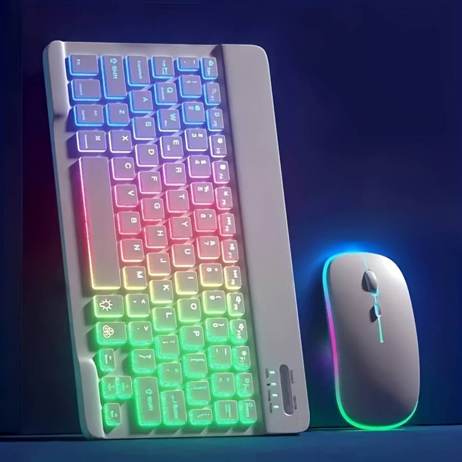 Ultra-Thin Backlit Wireless Keyboard And Mouse Combo Black