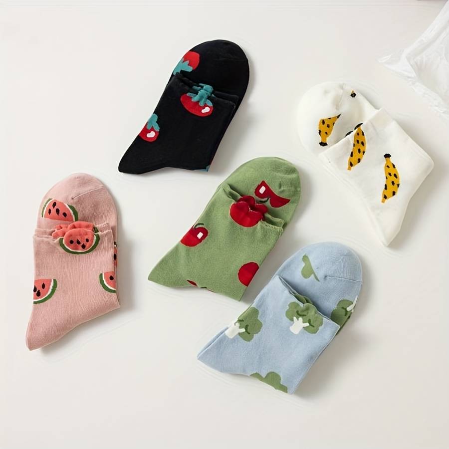 Women S Socks Color 5Pairs Mixed Colors Size Onesize