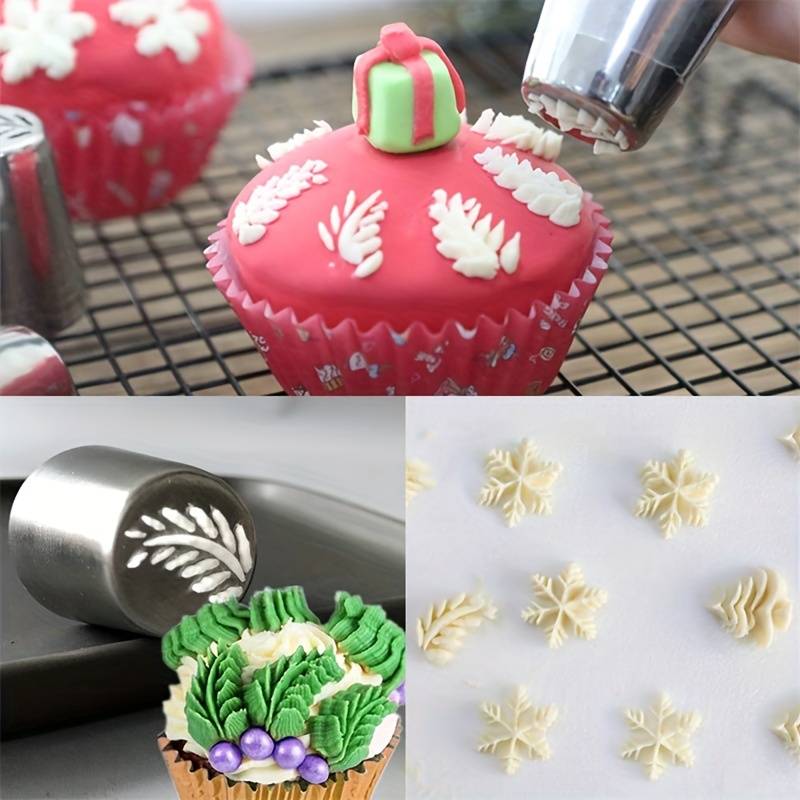 Professional Cake Decorating Head Color Set Of 4 Christmas Tree Piping Tips
