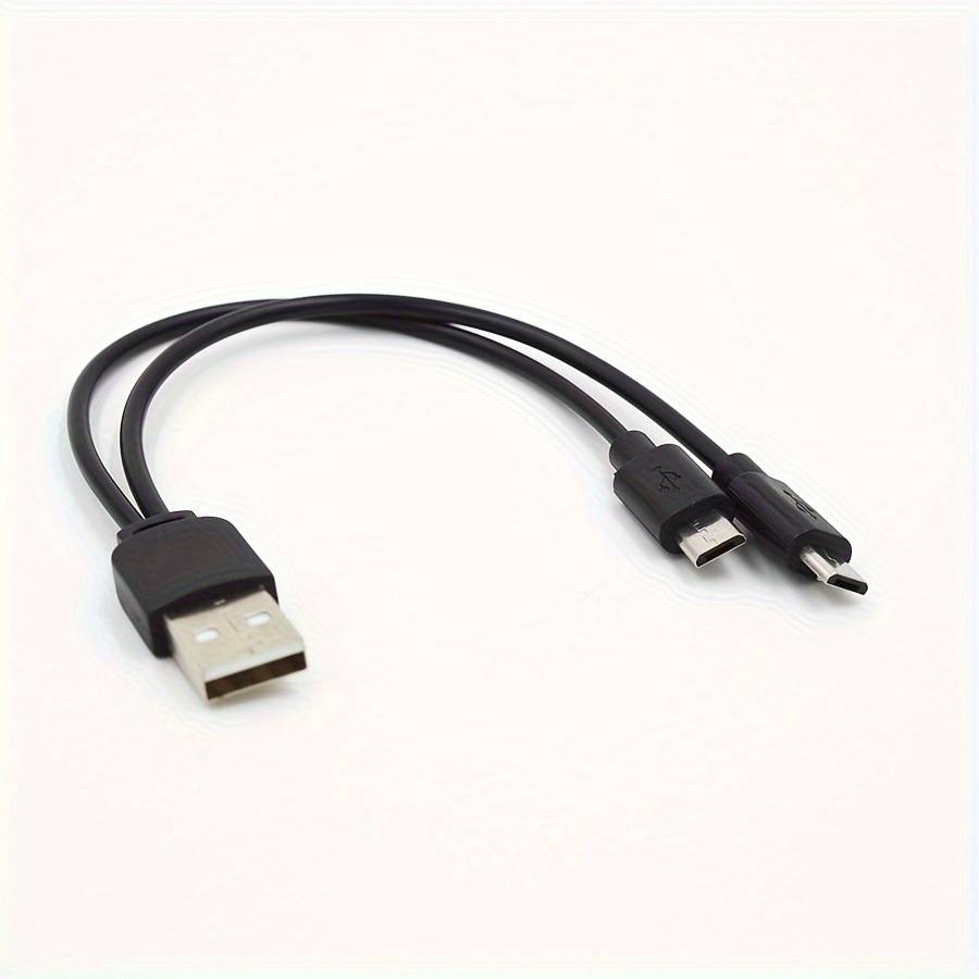 1pc 2in1 Charging Cable with Double Micro Usb Duo Micro 5Pin Ports
