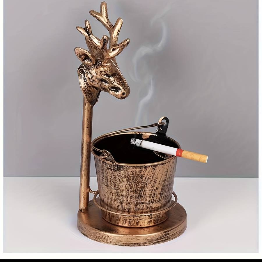 Premium Metal Retro Ashtray Household Large Ashtray Personality Trend Items