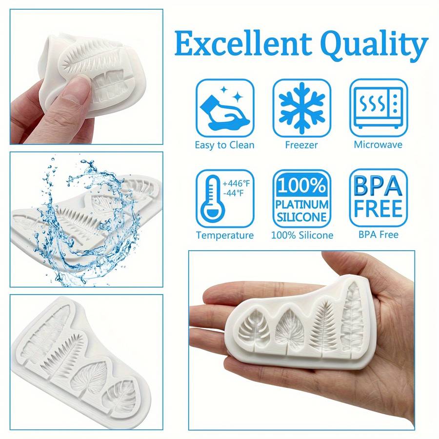 Suitable For Baking Molds Color 1Pc Palm And Turtle Leaf Silicone Mold