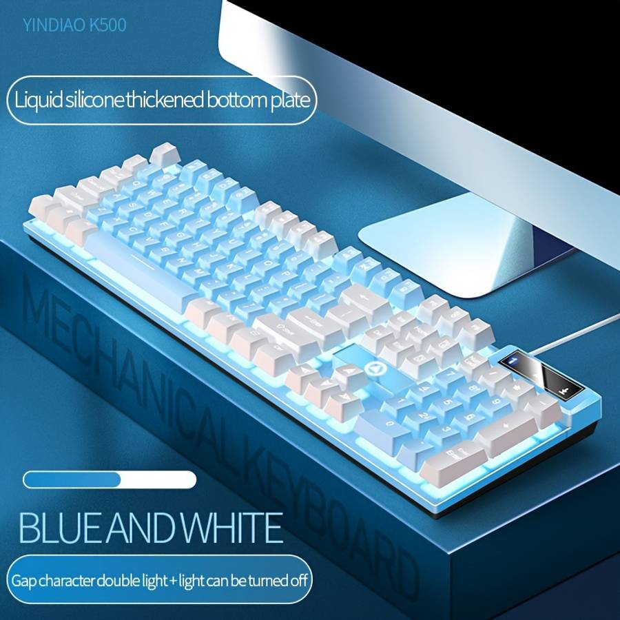 keyboard color Blue And White