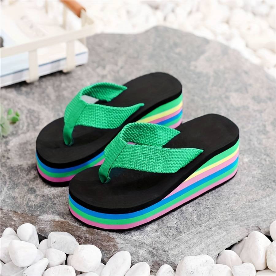 Ladies Summer Flip Flops Black Uk 7