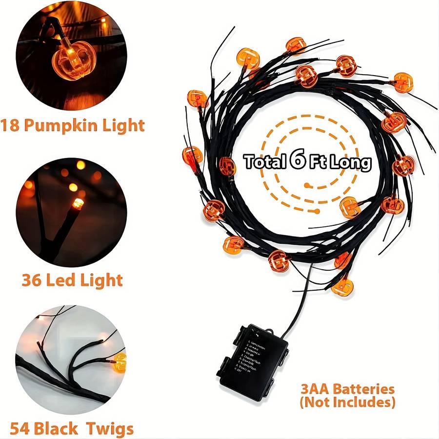Halloween Decorations Style Orange Pumpkins