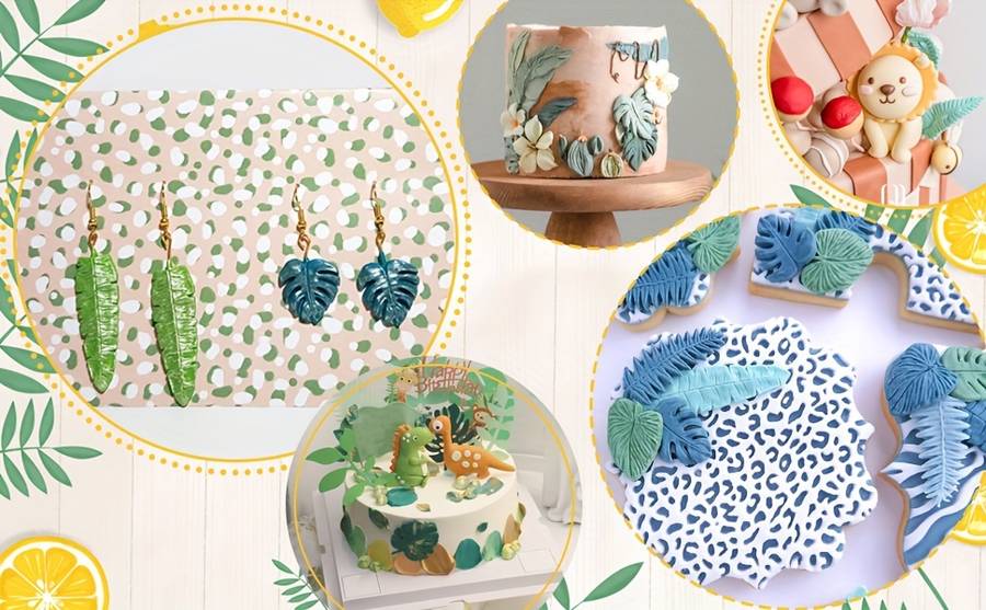 Suitable For Baking Molds Color 1Pc Palm And Turtle Leaf Silicone Mold