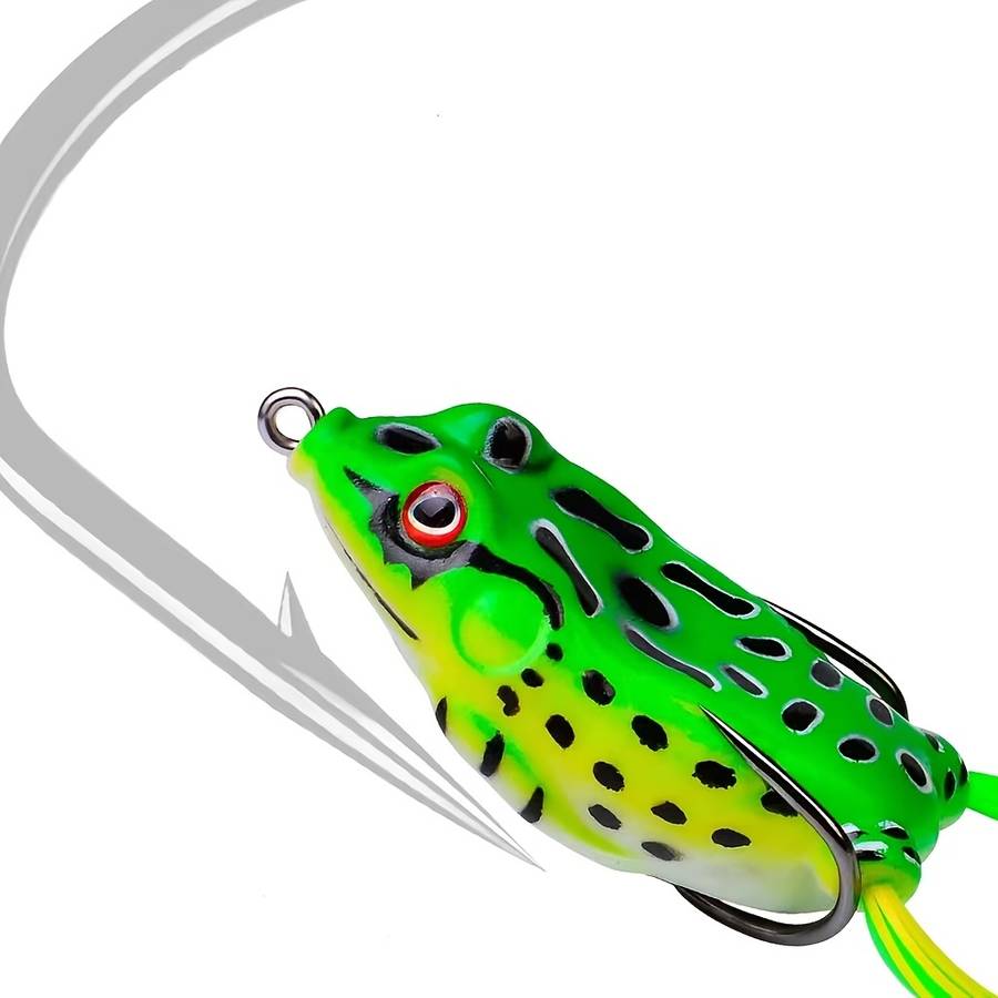 1pc 8g Artificial Soft Frog Shaped Fishing Lure Portable Plastic Minnow Crankbaits For Freshwater