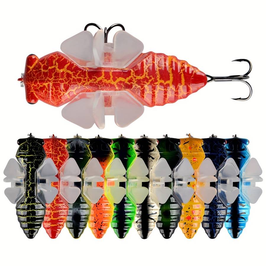 1pc Catch More Fish with Life Bionic Cicada Shape Fishing Bait Hard Artificial Fish Lure with Rot