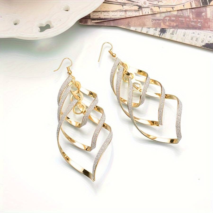Women S Earrings Color Golden Size 10.92*3.58Cm