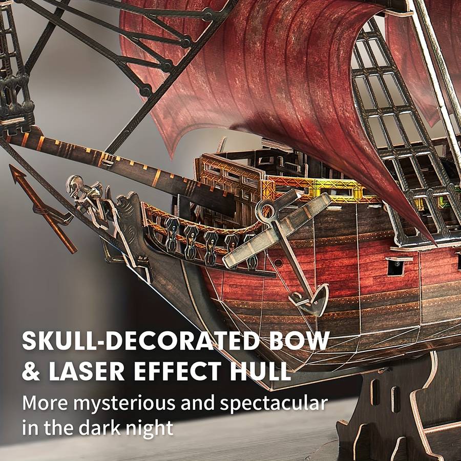 3D Jigsaw Puzzle Model Ship Items Red Queen Annes Revenge