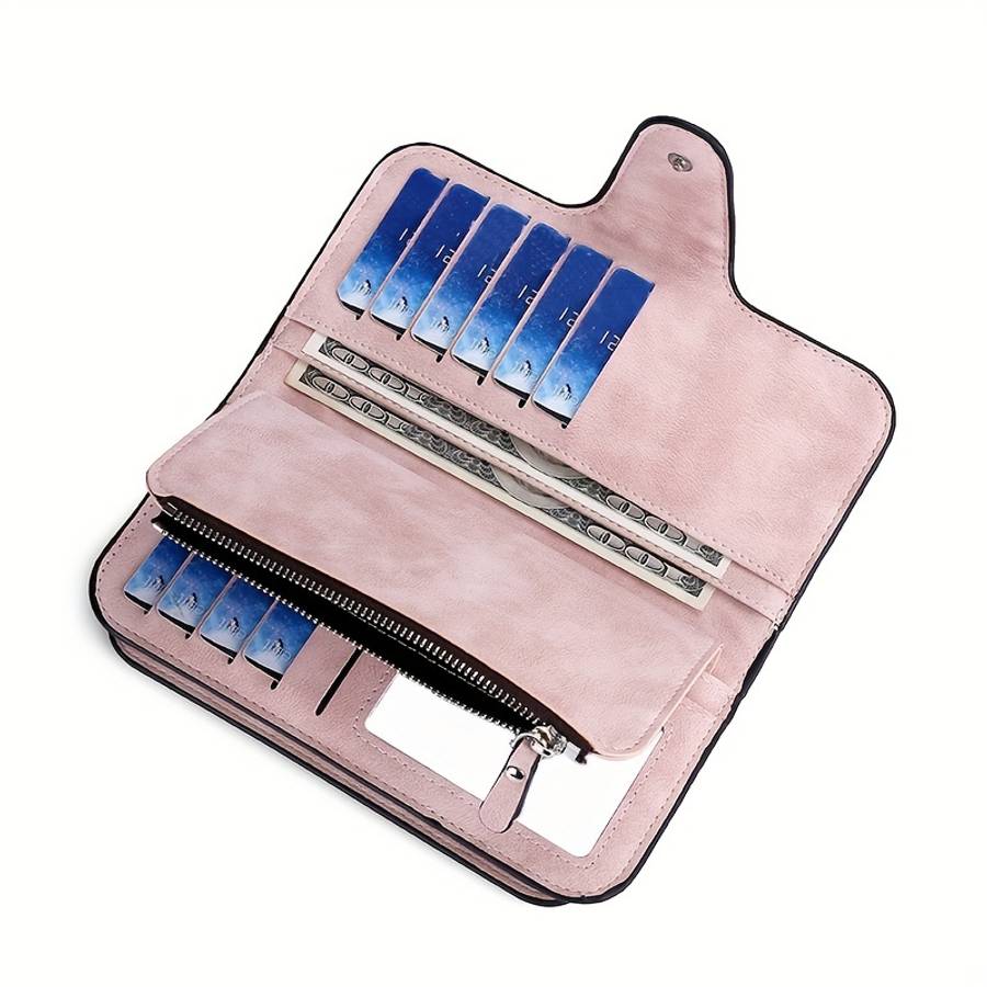 1pc Retro Minimalist Short Walet Solid Color Clutch Credit Card Case Multi Card Slots Wallet