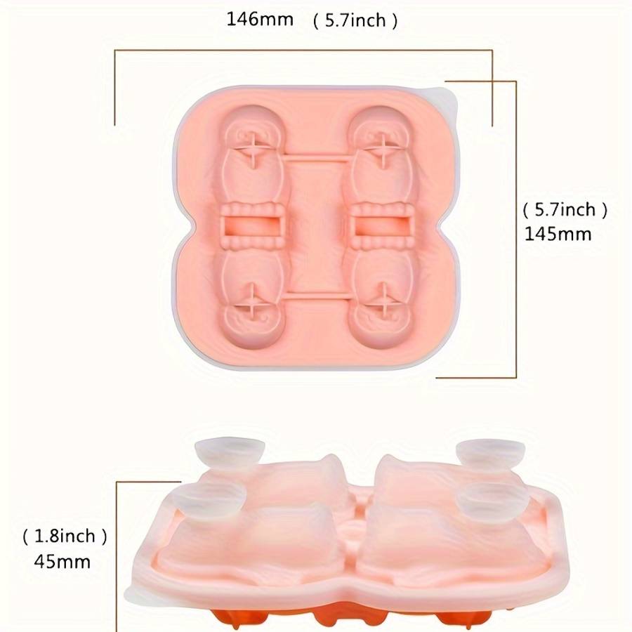 Ice Molds Color 4 Even Penguin Ice Trays  Black